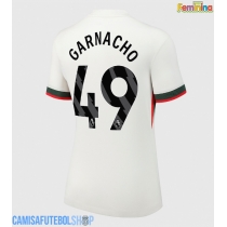 Camisa de time de futebol Chelsea Alejandro Garnacho #49 Replicas 2º Equipamento Feminina 2025-26 Manga Curta